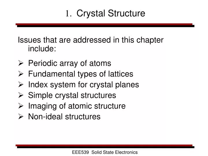 1 crystal structure