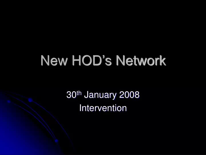 new hod s network