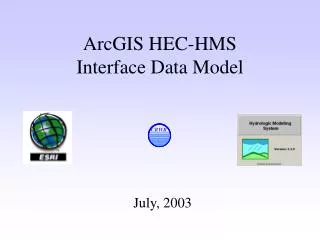 ArcGIS HEC-HMS Interface Data Model