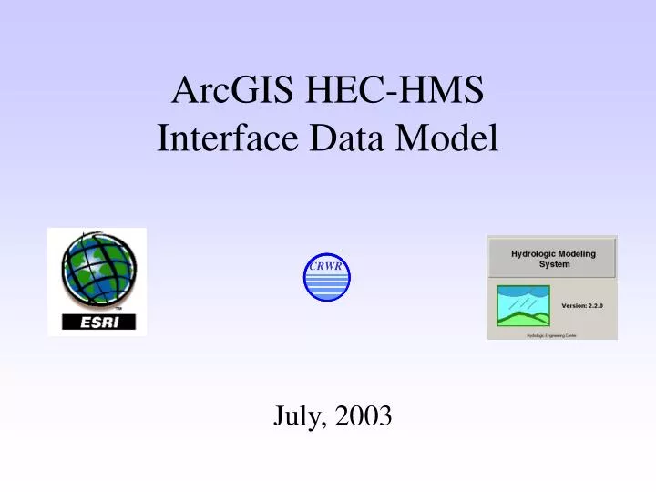 arcgis hec hms interface data model