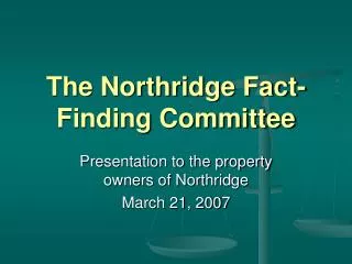 The Northridge Fact-Finding Committee