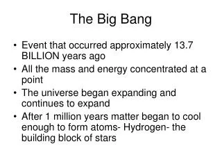 The Big Bang