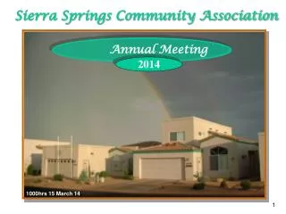 Sierra Springs Community Association