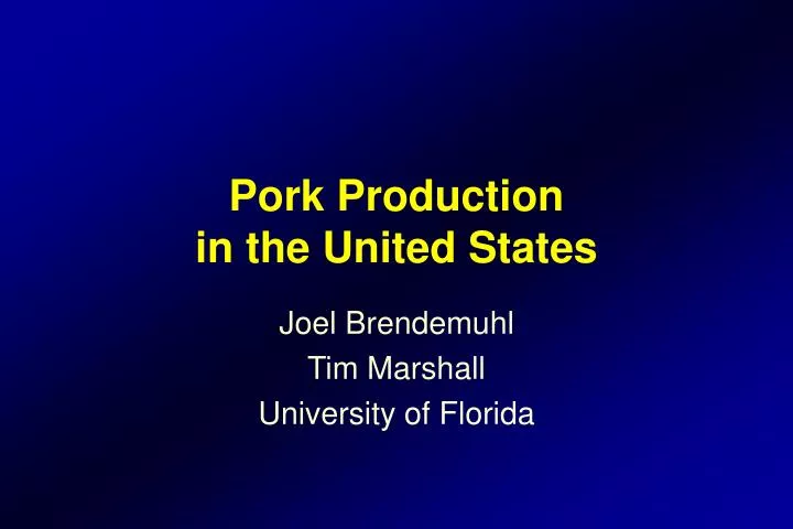 pork production in the united states