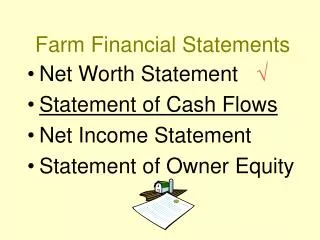 Farm Financial Statements