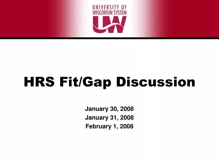 hrs fit gap discussion