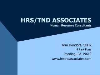 HRS/TND ASSOCIATES Human Resource Consultants