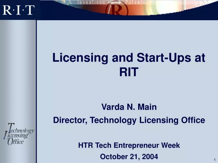 licensing and start ups at rit