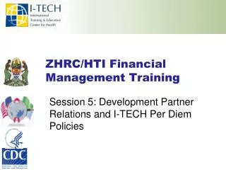 ZHRC/HTI Financial Management Training