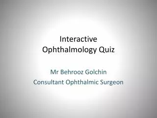 Interactive Ophthalmology Quiz
