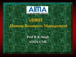eHR01 Human Resources Management