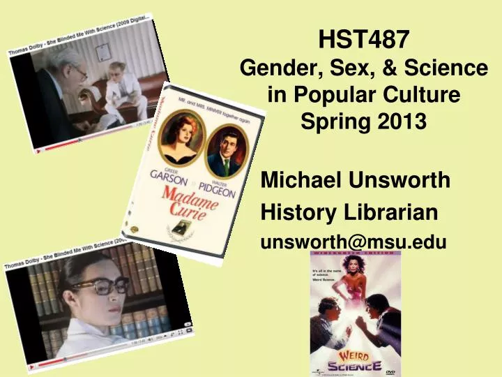 hst487 gender sex science in popular culture spring 2013