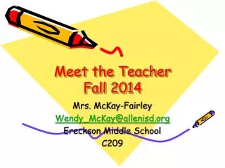 Meet the Teacher Fall 2014