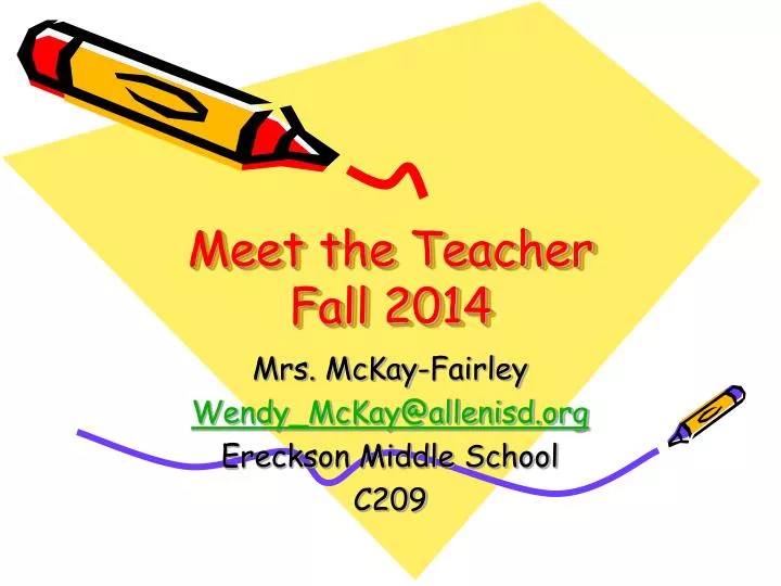 meet the teacher fall 2014