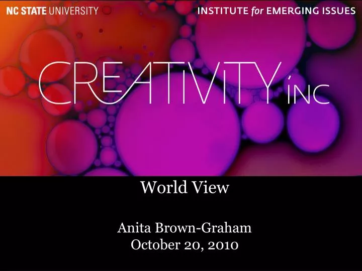 world view anita brown graham october 20 2010