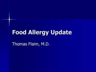 food allergy update