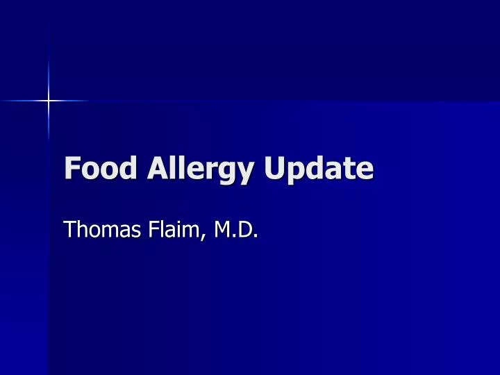 food allergy update