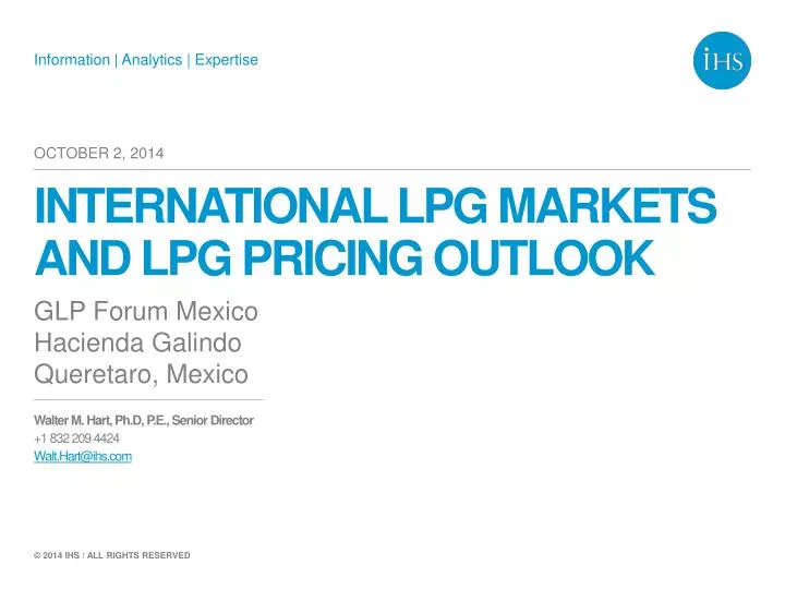 international lpg markets and lpg pricing outlook