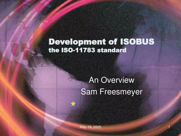 development of isobus the iso 11783 standard