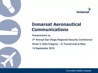 Inmarsat Aeronautical Communications