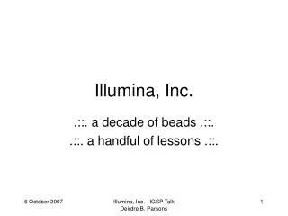 Illumina, Inc.