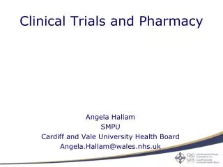 Clinical Trials and Pharmacy