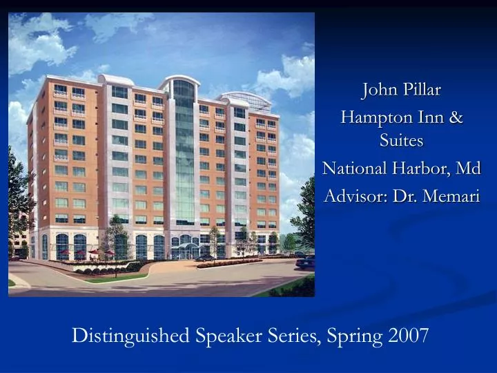 john pillar hampton inn suites national harbor md advisor dr memari