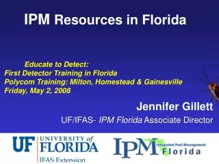 IPM Resources in Florida Educate to Detect: First Detector Training in Florida