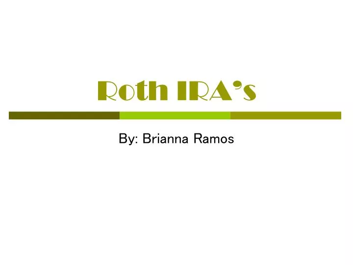 roth ira s