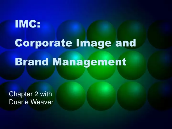 imc corporate image and brand management