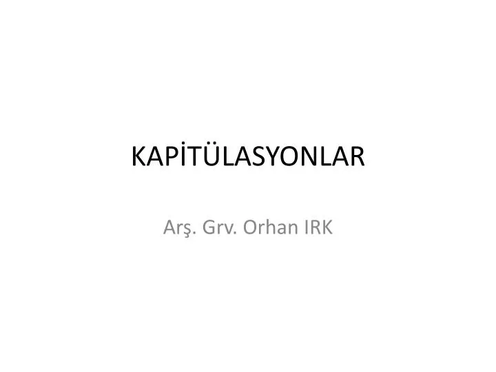 kap t lasyonlar