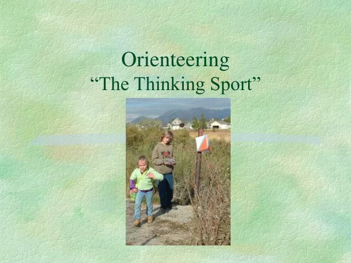 orienteering the thinking sport