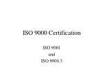 ISO 9000 Certification - slide 1