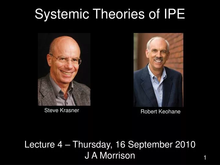 systemic theories of ipe