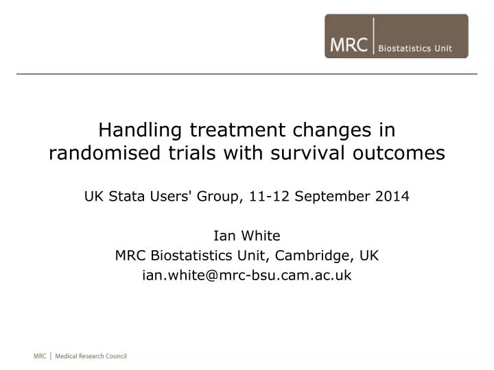 handling treatment changes in randomised trials with survival outcomes