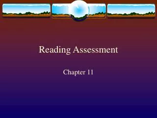 reading assessment