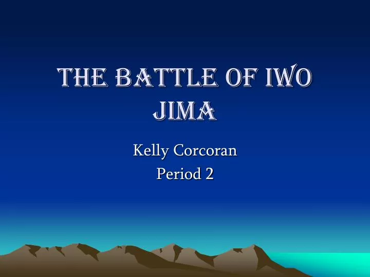 the battle of iwo jima