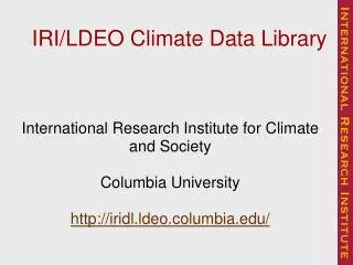 IRI/LDEO Climate Data Library