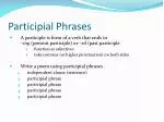 Participial Phrases - slide 1