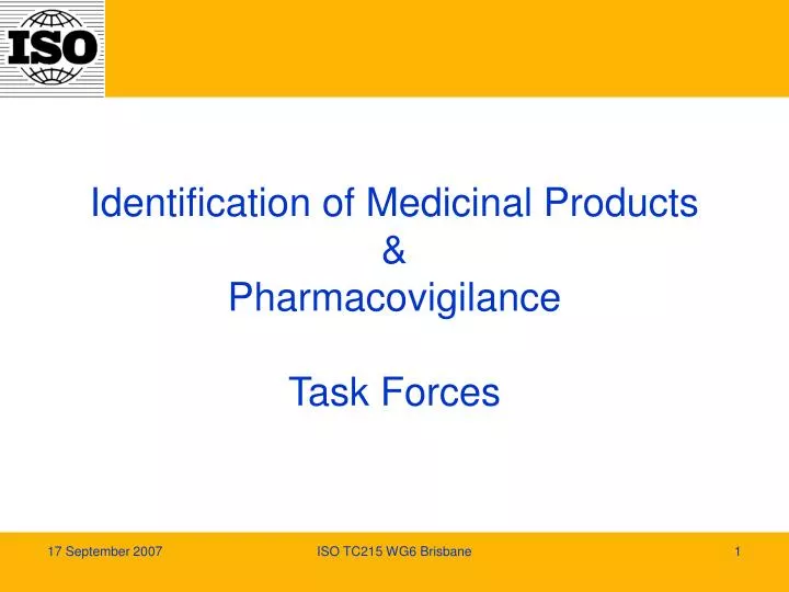identification of medicinal products pharmacovigilance task forces