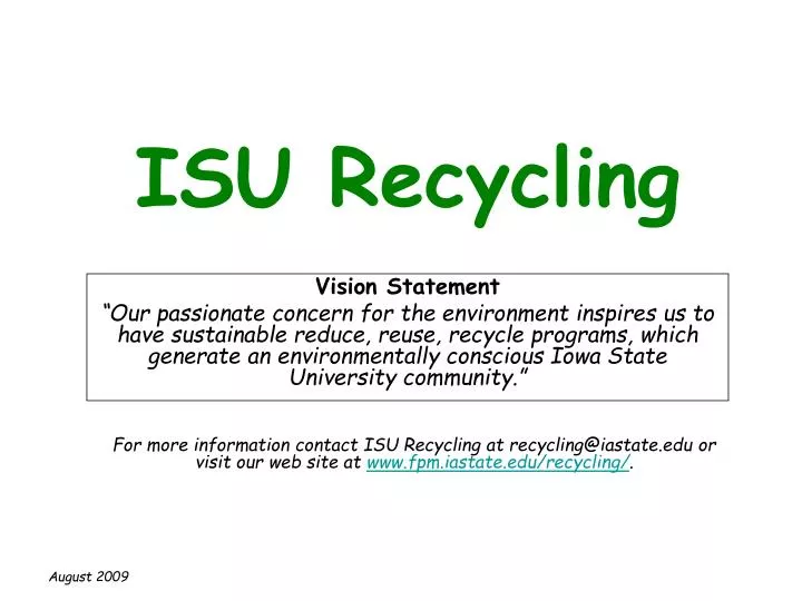 isu recycling