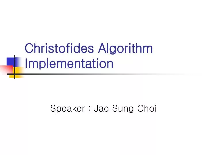 christofides algorithm implementation
