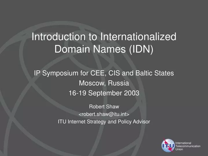 introduction to internationalized domain names idn