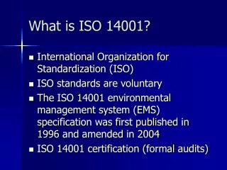 What is ISO 14001?