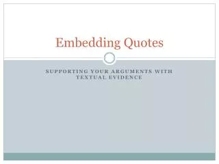 Embedding Quotes