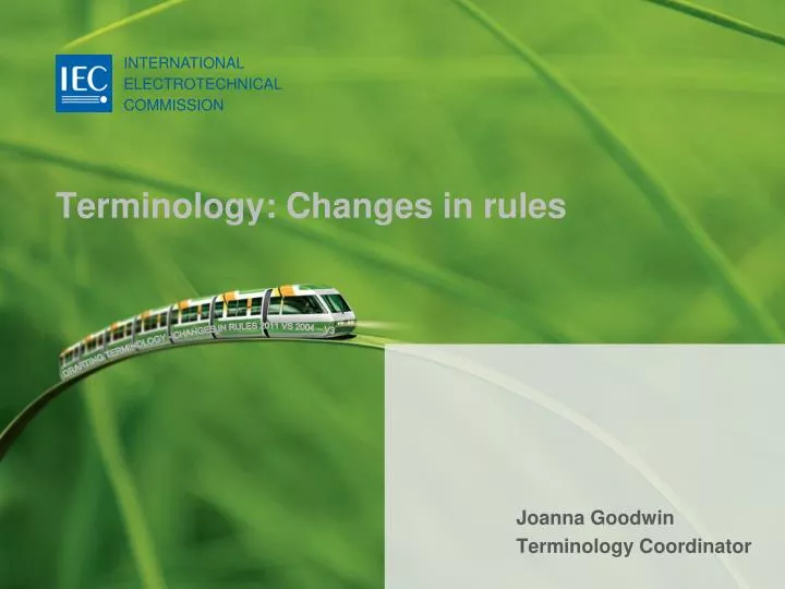 terminology changes in rules