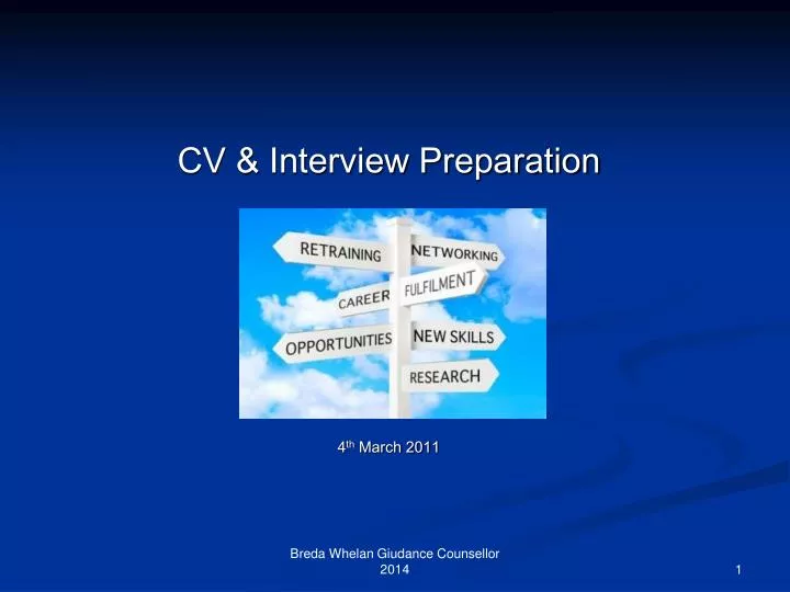 cv interview preparation 4 th march 2011