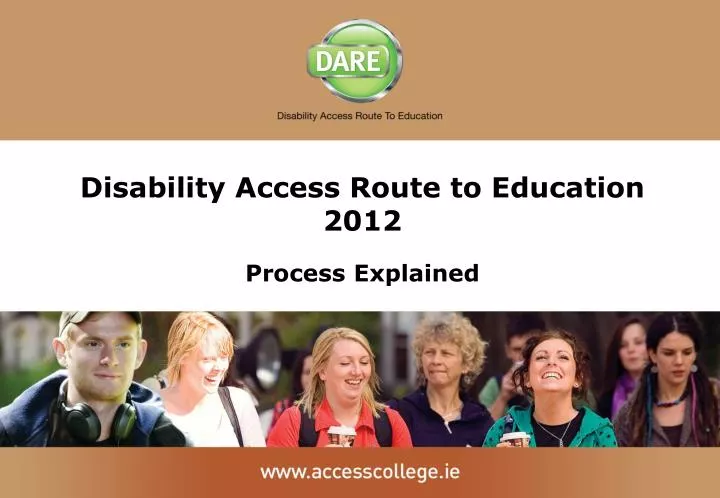 disability access route to education 2012 process explained
