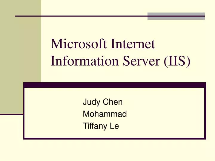 microsoft internet information server iis