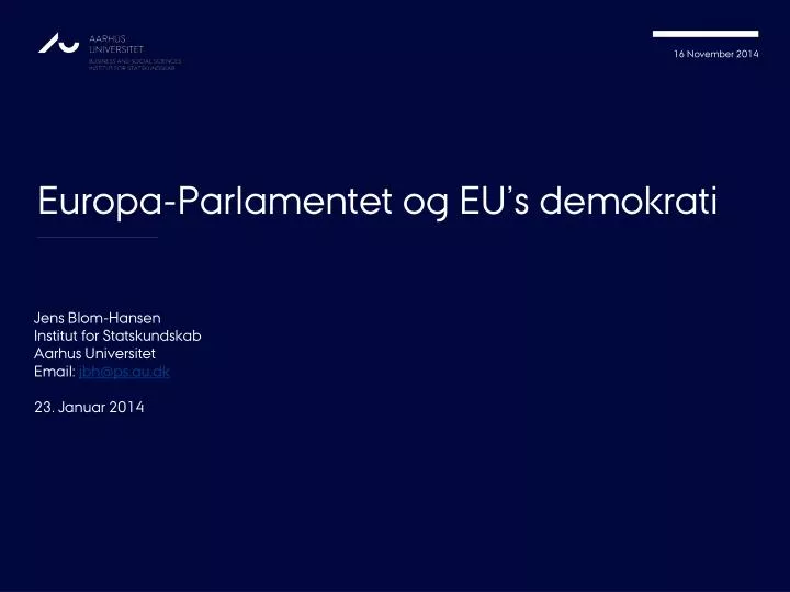 europa parlamentet og eu s demokrati